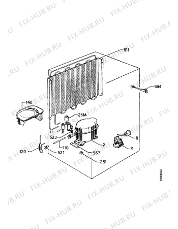 Взрыв-схема холодильника Electrolux ER1430T - Схема узла Functional parts